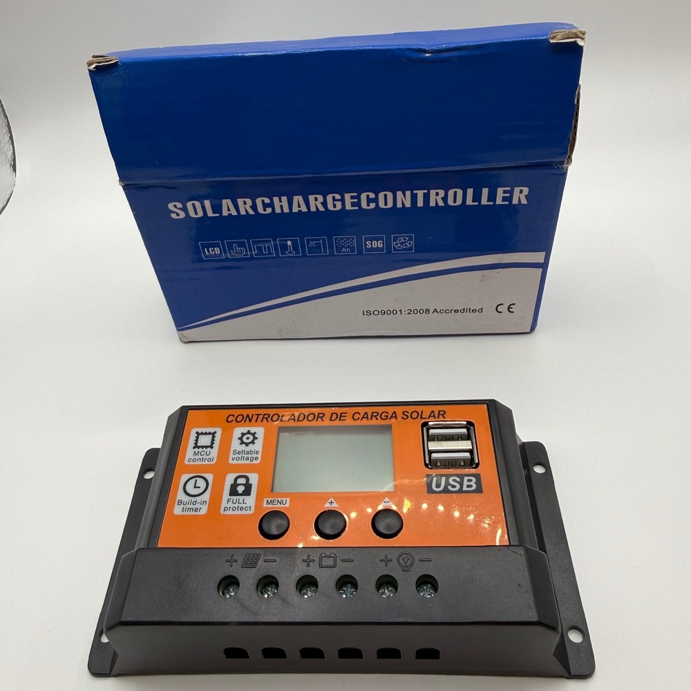 30A PWM Solar Charge Controller 12V 24V LCD Dual‎ USB Port Regulator X002XLSPCZ